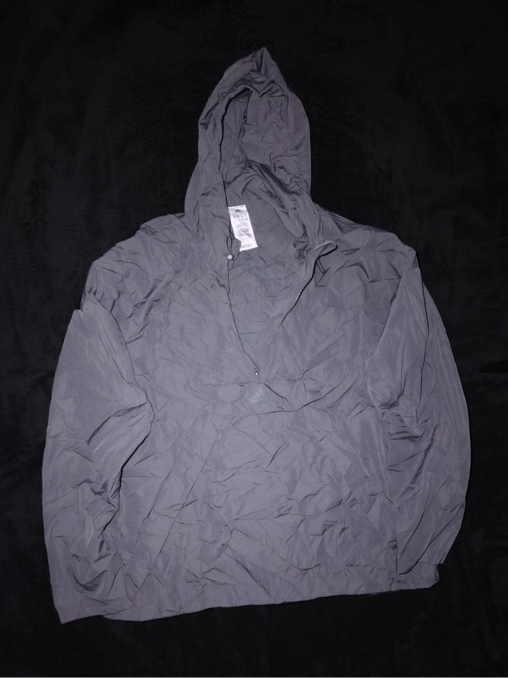 adidas Black Half Zip Hooded Anorak Windbreaker Men’s XL